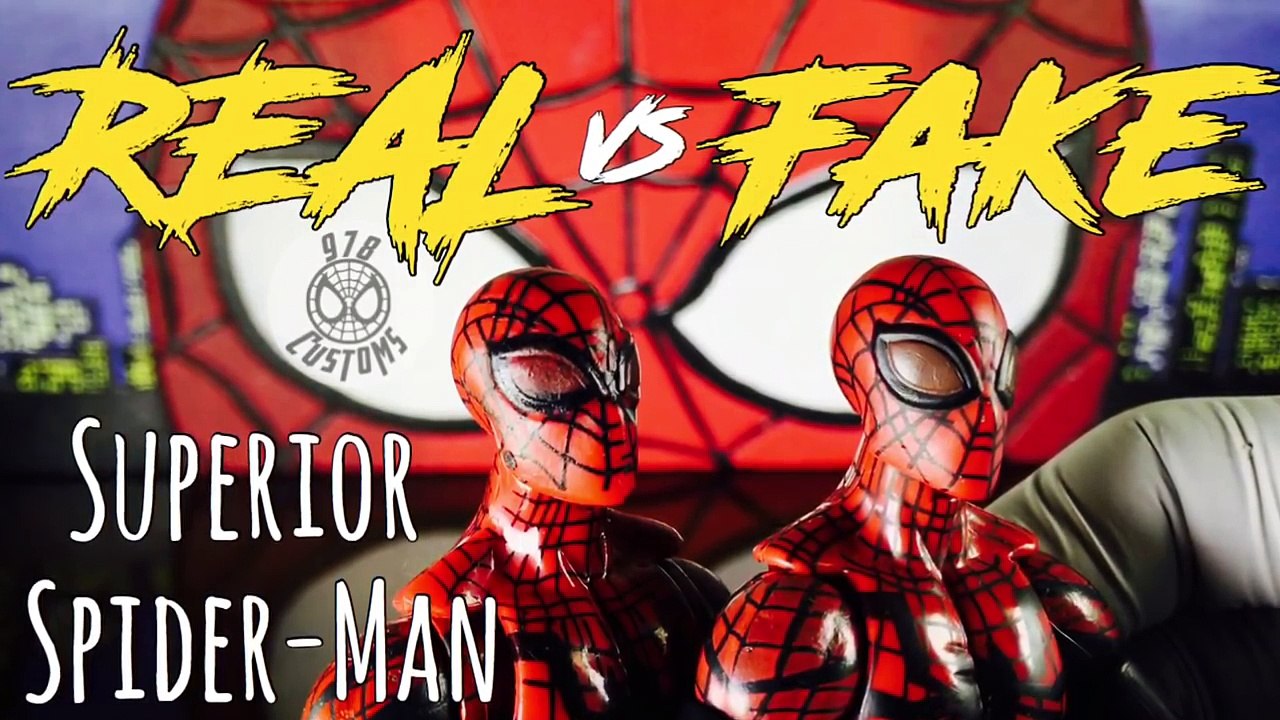 REAL vs FAKE- Marvel Legends superior Spider-Man - bootleg- KO ion figure review