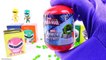 DIY Cubeez Power Rangers Play-Doh Dippin Dots Skittles M&Ms Toy Surprise Eggs Learn Colors!