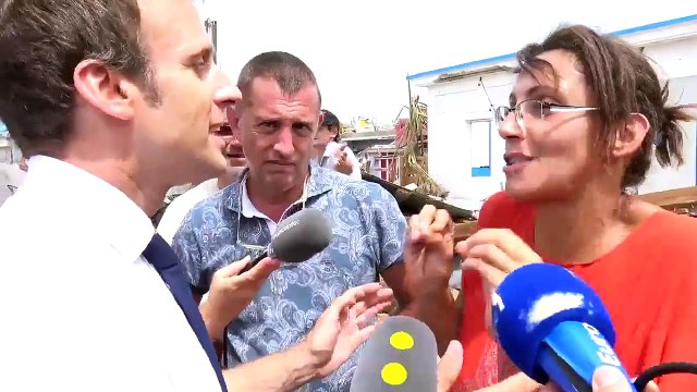 Emmanuel Macron clasché à Saint-Martin
