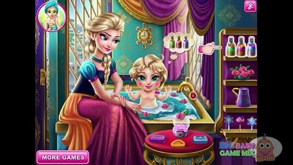 Frozen Disney Princess Baby Elsa Bathing Game For Kids