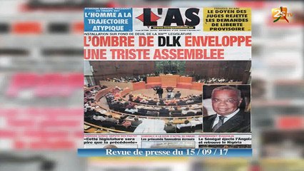 REVUE DE PRESSE DU 15 SEPTEMBRE 2017