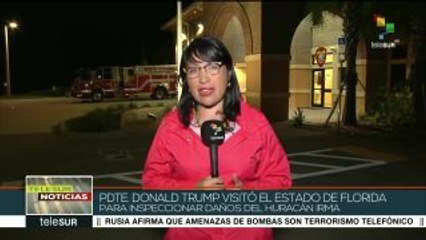 Video herunterladen: Trump recorre zonas afectadas por huracán Irma en Florida