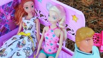 Frozen BEACH VACATION Part 4 AllToyCollector Elsa, Amber, & Toby Yellowstone Barbie Dollho
