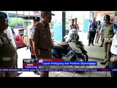 Penertiban Trotoar Kota Bengkulu, Lapak Pedagang dan Parkiran Dipindahkan - NET10