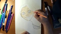 How to draw Rapunzel from Tangled, Как нарисовать Рапунцель