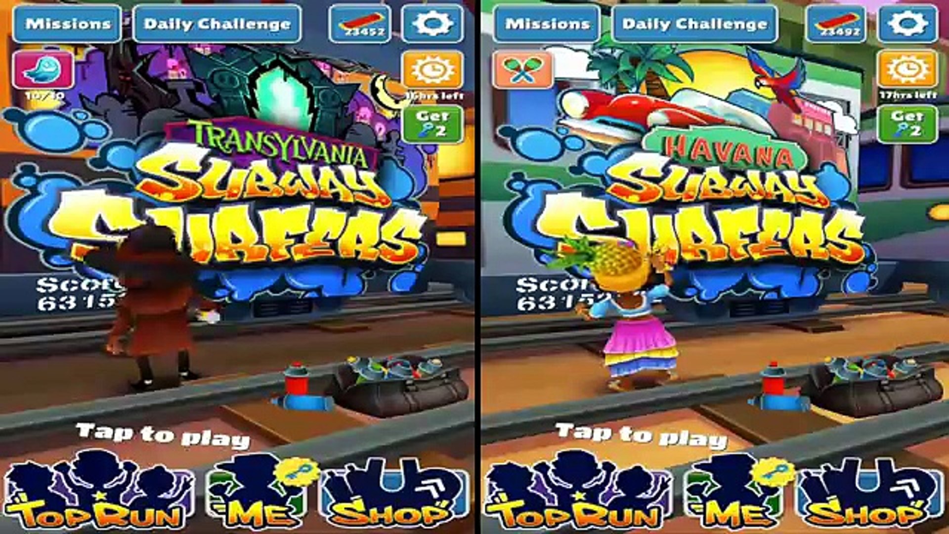 Subway Surfers Havana VS Subway Surfing 3D 2018 - Android Gameplay HD 