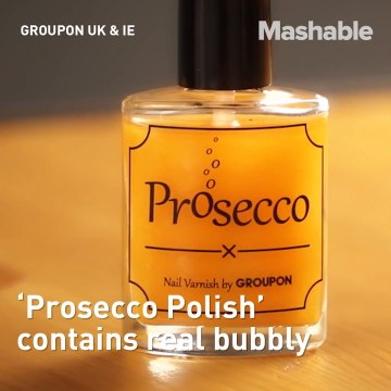 This nail polish is made from prosecco — making you both sparkly and tipsy