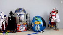 Disney Star Wars Super Giant Surprise Egg Toys Opening Darth Vader Luke Skywalker R2D2 CKN Toys
