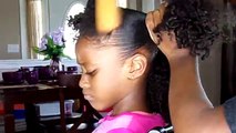 Rope Twist Ponytails w/Beads Tutorial | Kids Natural Hairstyle | IAMAWOG