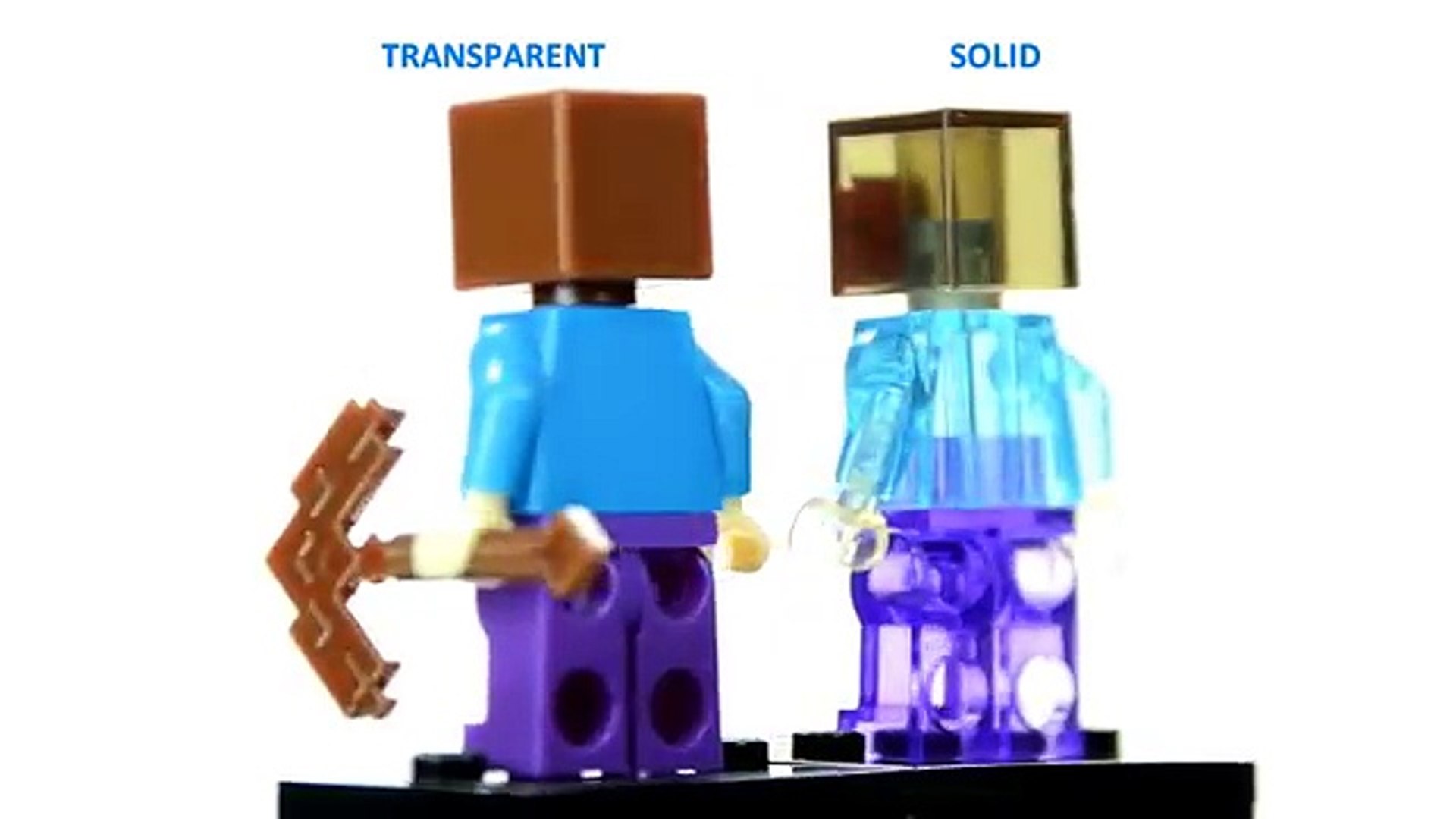 Lego Minecraft Transparent Knockoff Minifigures Diamond Steve Enderman Zombie Video Dailymotion