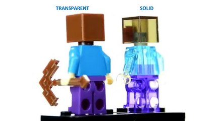 LEGO Minecraft Transparent KnockOff Minifigures Diamond Steve Enderman Zombie
