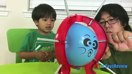 BOOM BOOM BALLOON Family Fun Balloon Pop Challenge Egg Surprise Toys Ryan ToysReview