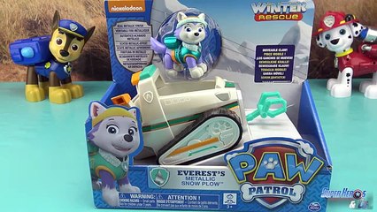 Paw Patrol Everest Snowplow Pat Patrouille Série Limitée Winter Rescue Patrulla Canina Jouet