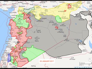 Syria civil war map since Jan 1st