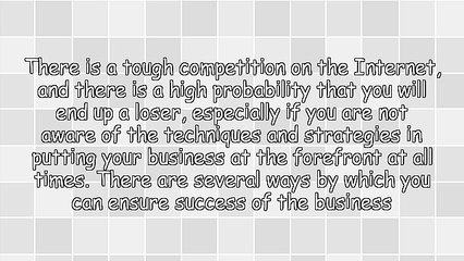 Online Business - Tactics and Strategies