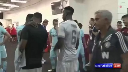 Neymar's reaction when he meets Pogba for the first time Barcelona vs Manchester United