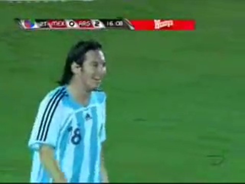 Lionel Messi's chip goal against Mexico