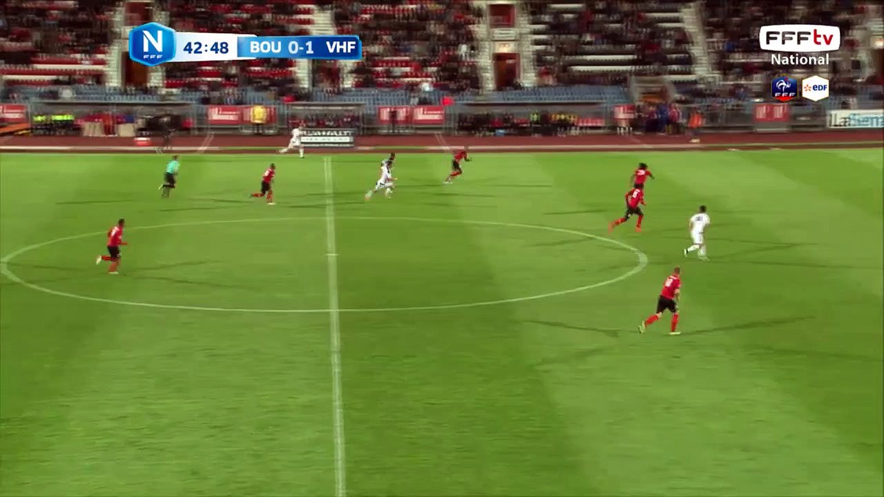 But de DABASSE. Il se joue de deux défenseurs et ajuste le gardien.