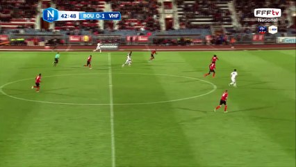 But de DABASSE. Il se joue de deux défenseurs et ajuste le gardien.