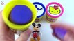 Сups Stacking Toys Play Doh Clay Peppa Pig Hello Kitty Mickey Mouse Donald Duck Toys Colle