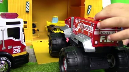 Fire Trucks for Children Kids | Toy UNBOXING + Play Doh Playing | JackJackPlays Compilation