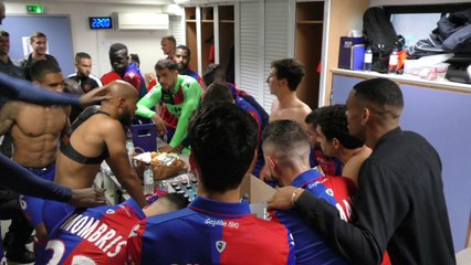 Gazélec Aiacciu / Clermont (2-1) : la joie dans les vestiaires