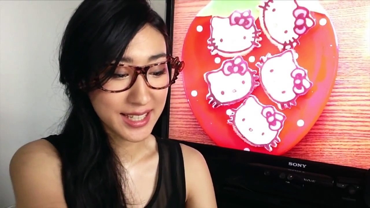 How to make Hello Kitty chocolate cookies　キティーちゃんクッキー