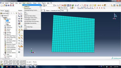 Abaqus mesh module: basic tutorial