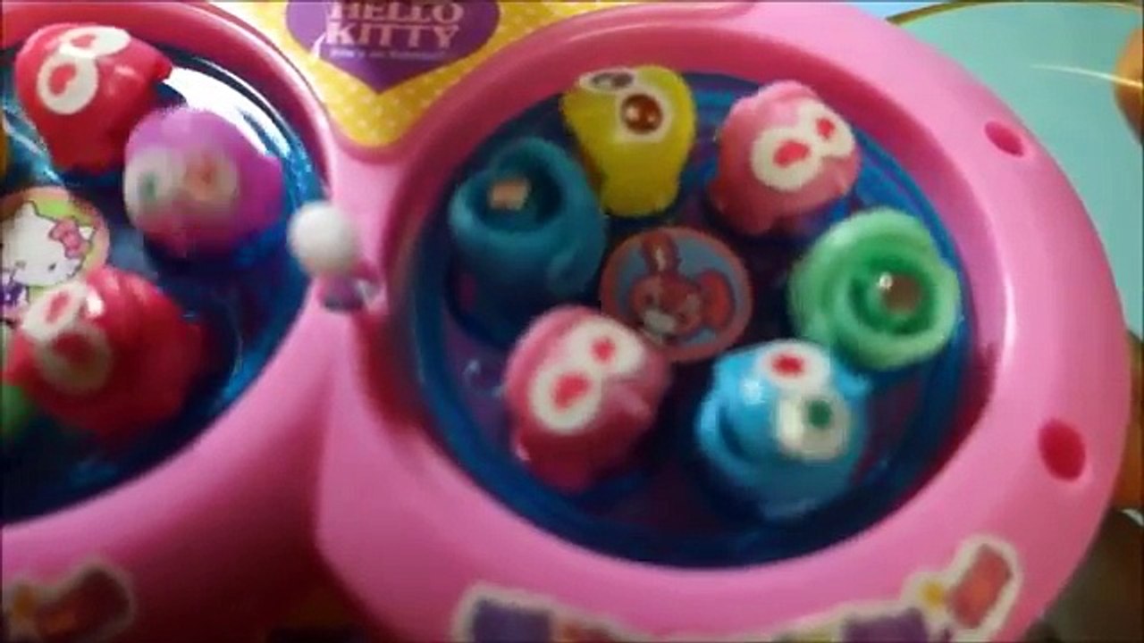 Hello Kitty fishing toy × Anpanman, Baikinman game video for children