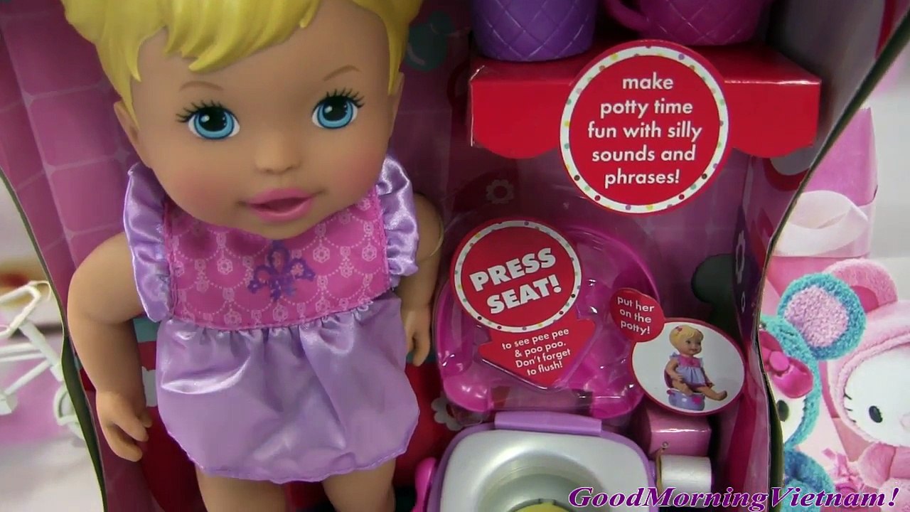 Búp Bê Công Chúa Em Bé Tập Ngồi Bô Little Mommy Doll The Potty And The Princess Toilet Tranning Toys