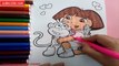 coloring for kids : How to color dora the explorer coloring pages , coloring pages shosh channel
