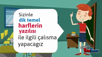Dik Temel Harfleri Yazma Çalışması | YENİ