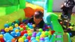 GIANT INFLATABLE SLIDE & BOUNCER by Little Tikes Surprises Hailey + BallPit & WaterSlide F
