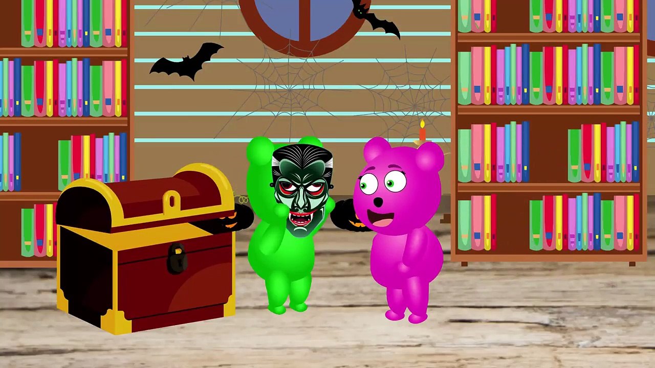 Gummy Bear Superhero costumes  Surprise Eggs Play Doh Nursery Rhymes