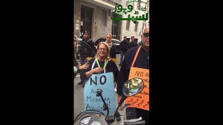 Nationalists protesting against Muslims in Milan Italy