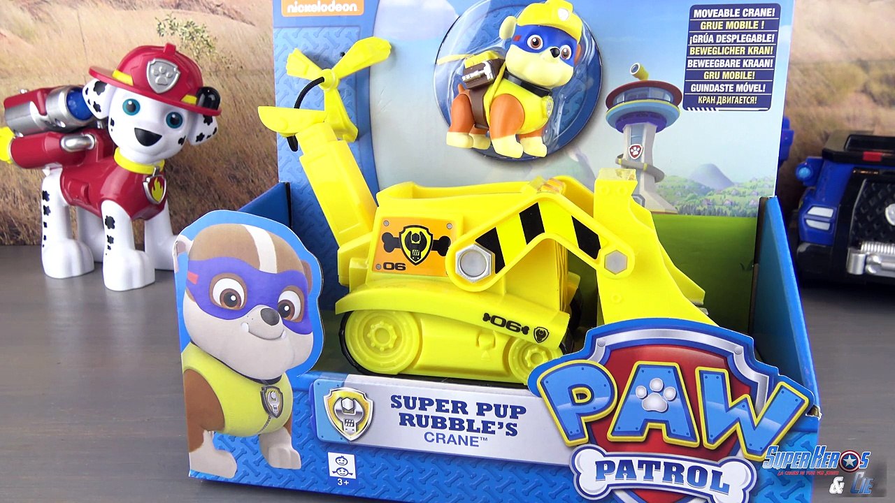 Jouet Pat Patrouille Ruben Grue | Paw Patrol Rubbles Crane Toy Review Patrulla Canina Juguetes