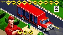 Learning Vehicles Names and Sounds Emergency Vehicles School Bus. Fire Truck. Rescue Trucks Kids
