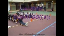 Sport exercise and funny games for school students in sports day