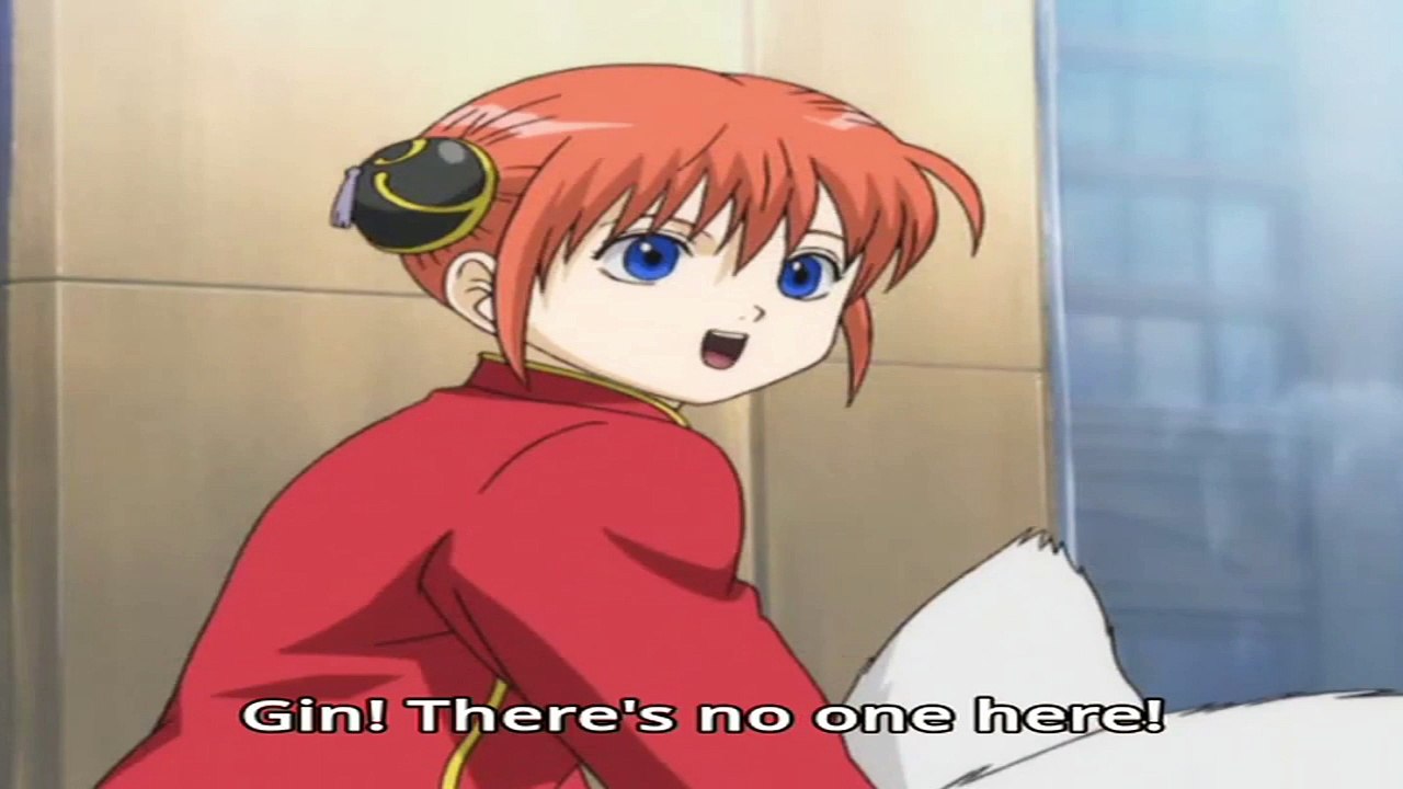 Gintama Kagura and Sadaharu first appearance, image size:1280x720