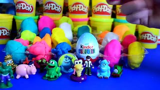 24 Play-Doh Kinder Surprise Eggs LPS Thomas And Friends Spiderman Ben 10 Disney Cars2 Toy Story
