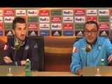 Europa League, vigilia Napoli-Midtjylland – Conferenza stampa di Sarri e Valdifiori (04.11.15)