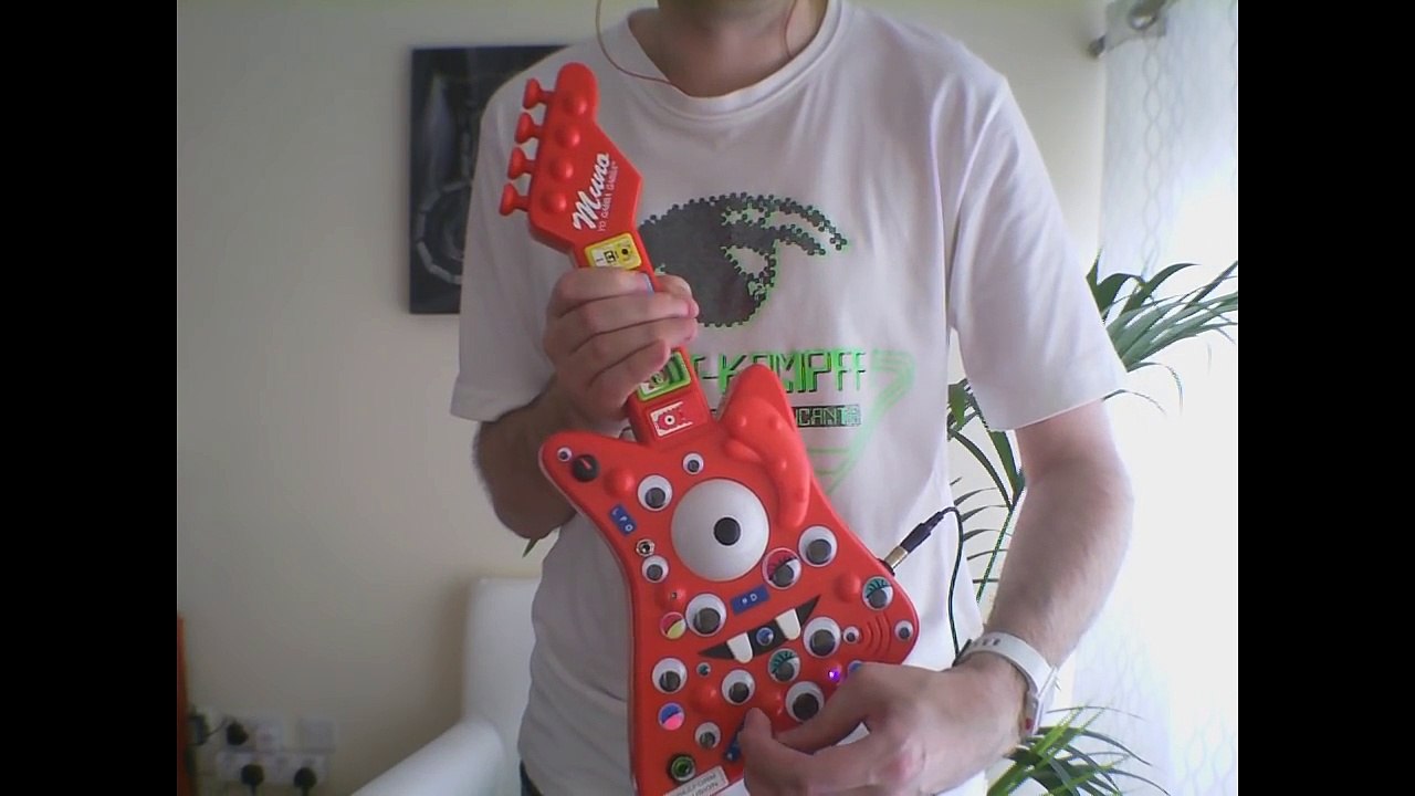 Circuit Bent Yo Gabba Gabba Muno Guitar by freeform delusion