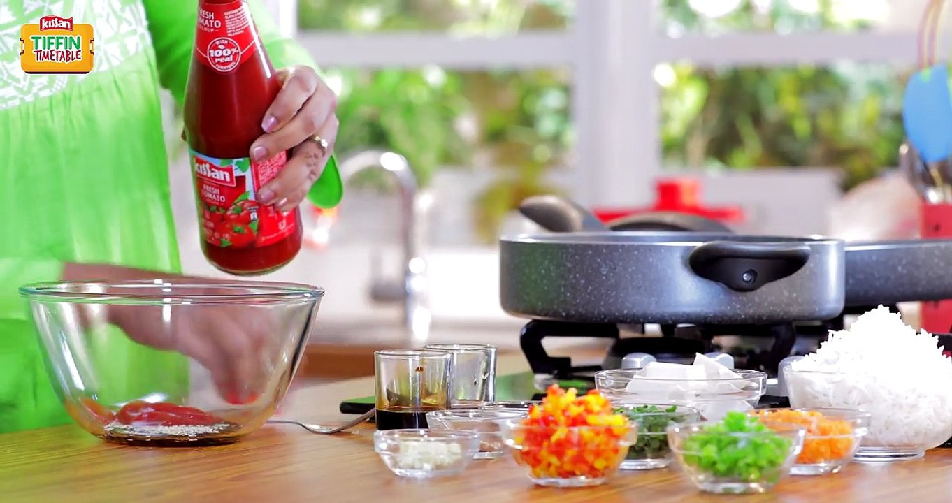 Sweet and Sour Tofu Fried Rice - Pan Fried Tofu With Burnt Garlic Rice - Tofu Recipe for kids