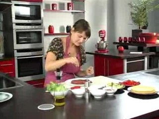 Tortilla d’onglet grillé, sauce salsa