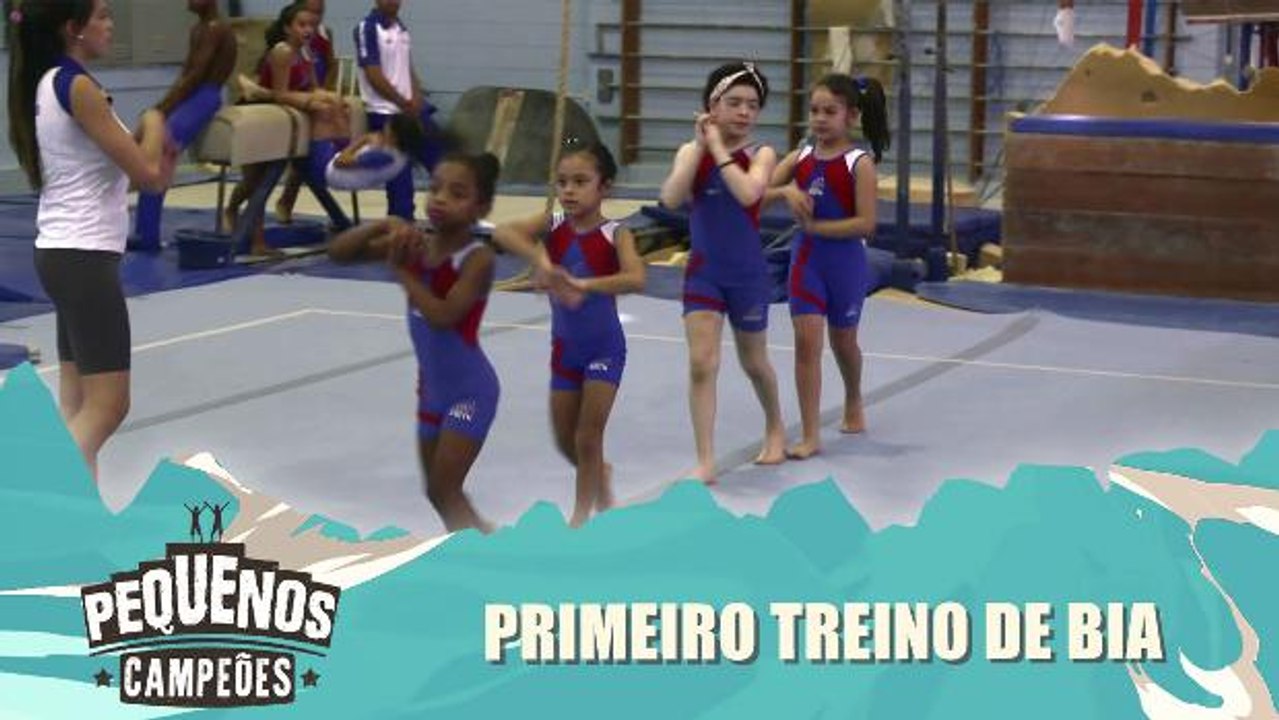 Primeiro treino de Bia