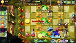 Lost City Day 24 Gameplay Plants vs Zombies Walkthrough