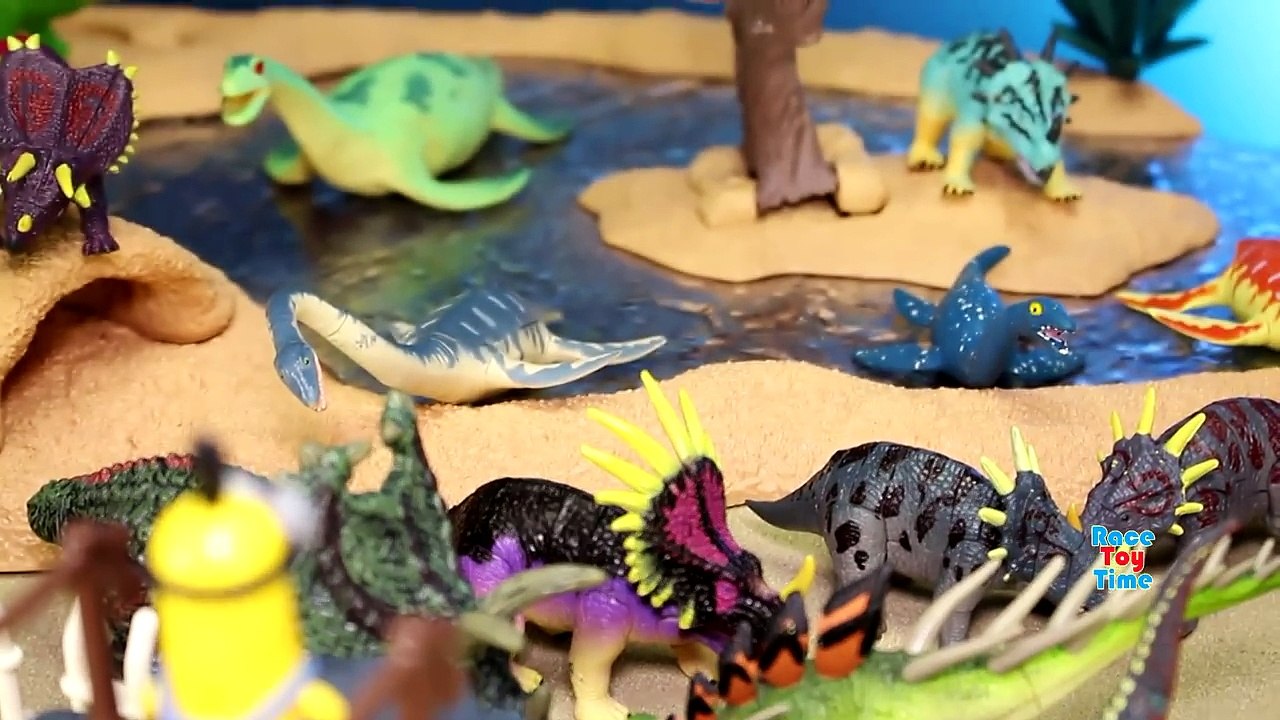 Giant Dinosaur Zoo Playset - Learn Dinosaur Names Video For Kids