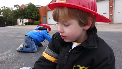 Toy Fire Trucks Videos for Children - Kids playing with Tonka Toy Fire Trucks at the Fire Station