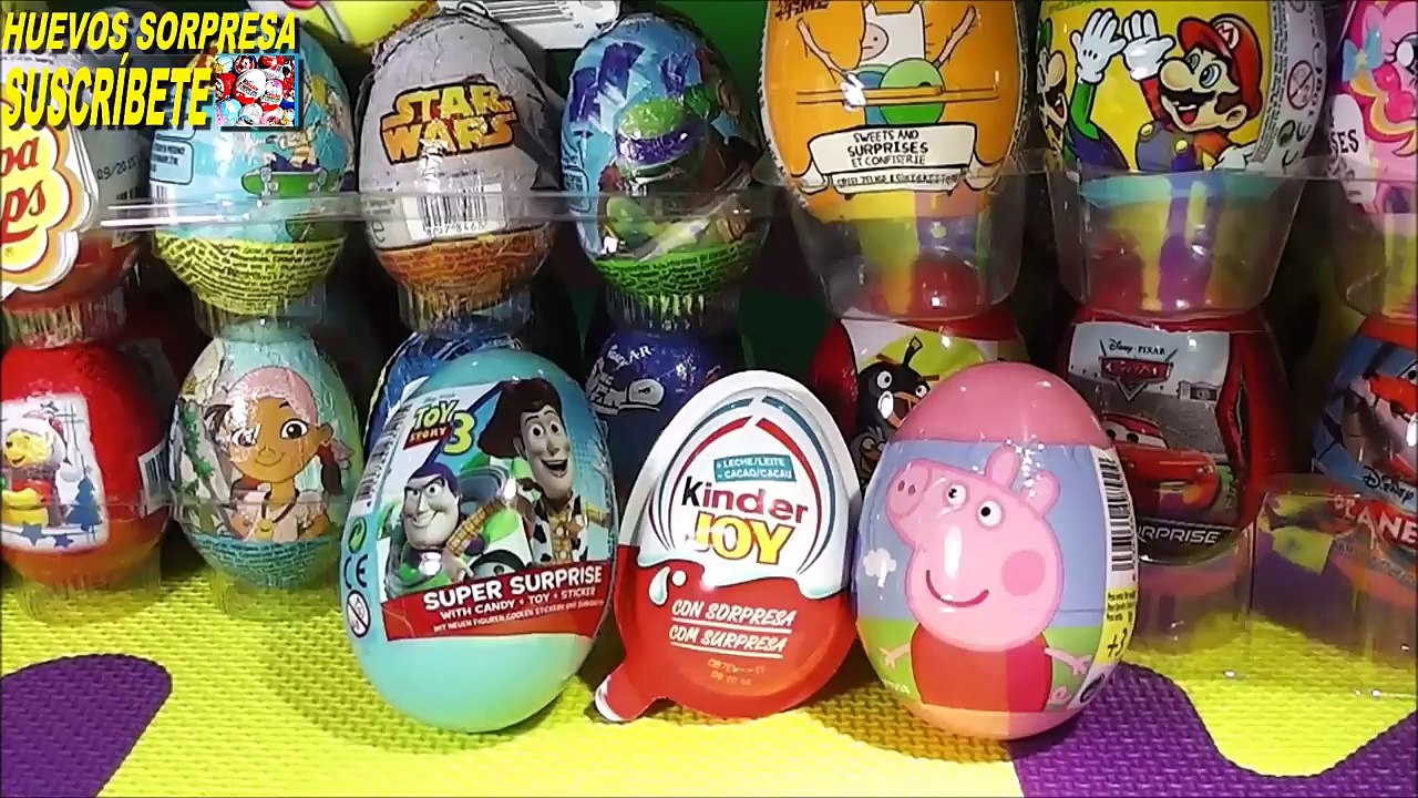 3 HUEVOS SORPRESA DE TOY STORY 3, PEPPA PIG Y HUEVO KINDER SORPRESA EN ESPAÑOL