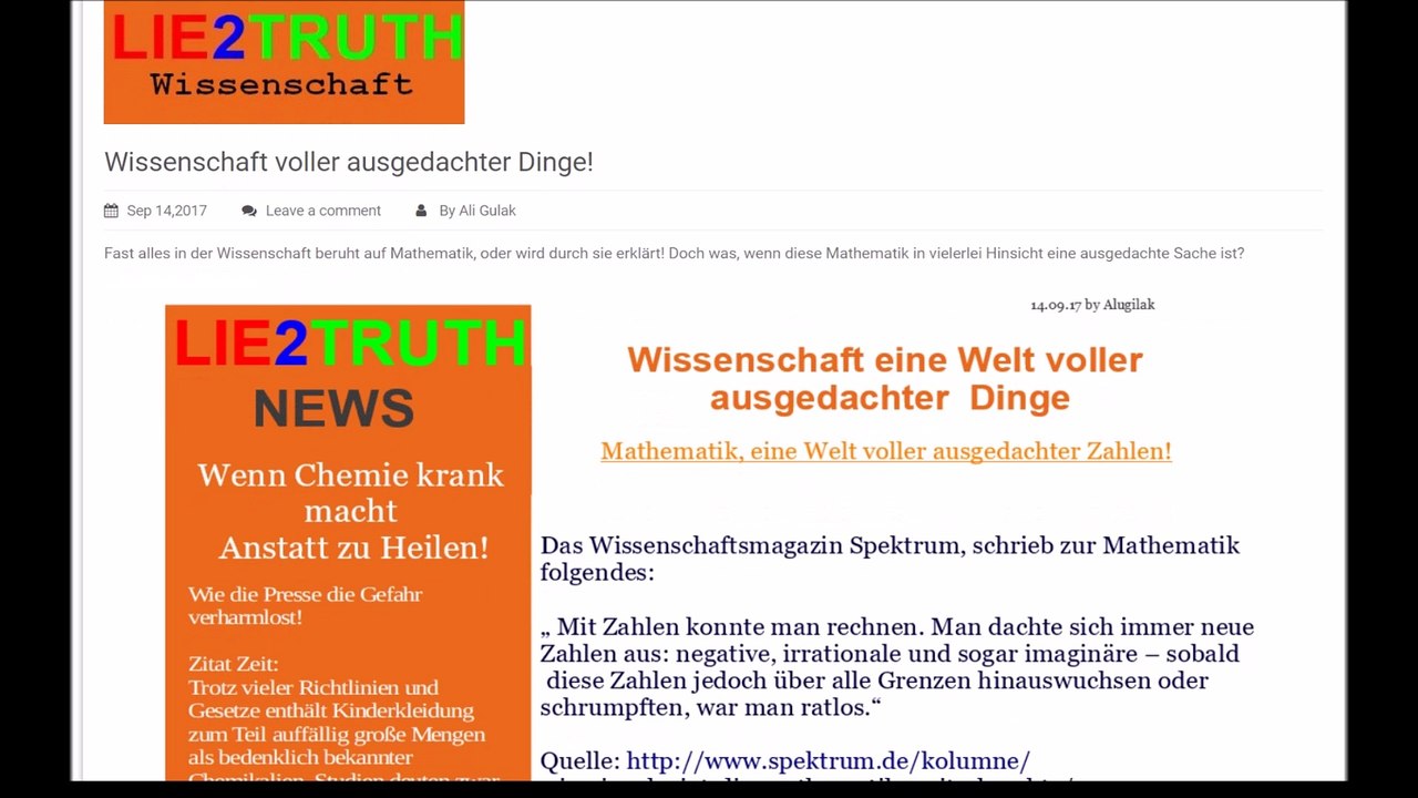 Wissenschaft basiert alles wegen ausgedachter Zahlen?